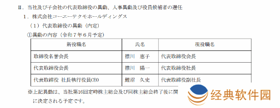 光荣特库摩高层变动，鲤沼久史升任CEO宣传图1